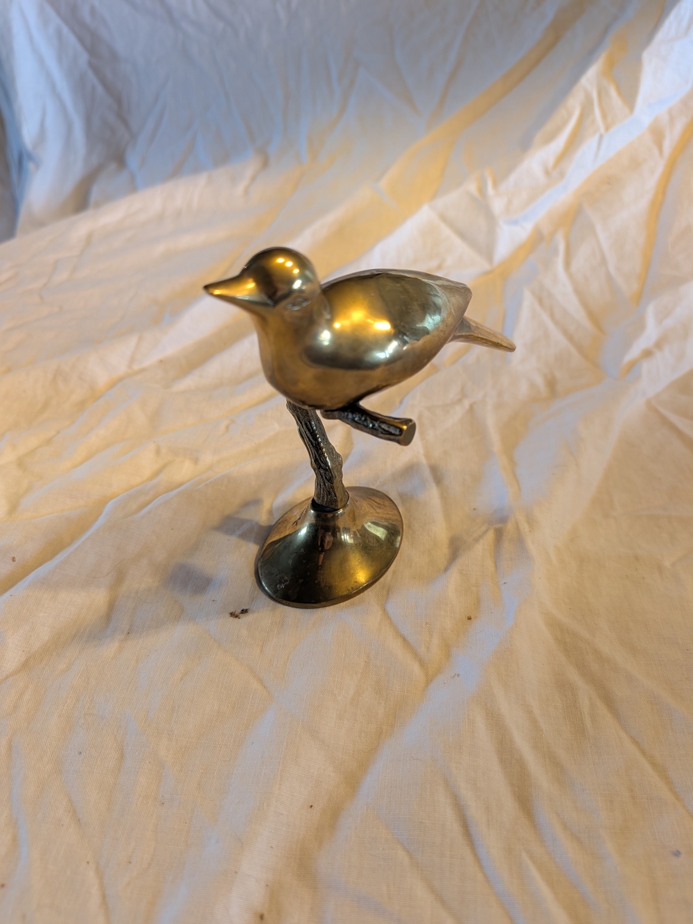 2/60$ Vintage Brass Bird Figurine in Gold Tone